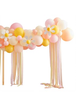 Easter Peach, Yellow, Pink Eggciting Balloon Arch 70 pk