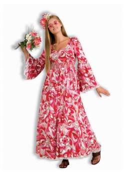 Flower Child Costume Adult Std 1960s Flower Child Costume Adult Std 1960s