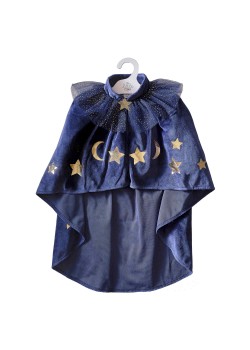 Navy Velvet Wizardess Fancy Dress Cape 4-6 years Navy Velvet Wizardess Fancy Dress Cape 4-6 years