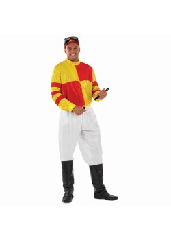 Red & Yellow Jockey Morph Men's Costume Large Red & Yellow Jockey Morph Men's Costume Large
