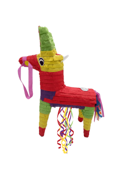 Rainbow Donkey 3D Pull String Pinata 39cm x 57cm x 15cm