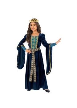 Blue Medial Princess Girl's Costumes 10-12 Years Blue Medial Princess Girl's Costumes 10-12 Years