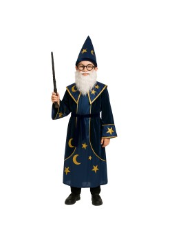 Blue Magic Wizard Robe Boy's Costumes 10-12 Years Blue Magic Wizard Robe Boy's Costumes 10-12 Years