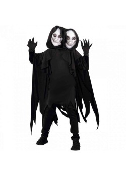 Black 2 Headed Ghoul Unisex Child's Costumes 10-12 Years Black 2 Headed Ghoul Unisex Child's Costumes 10-12 Years