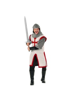 White Medieval Knight Men's Costumes Medium