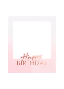 Happy Birthday Rose Gold Foiled Mix It Up Personalised Polaroid Frame 72cm x 60cm