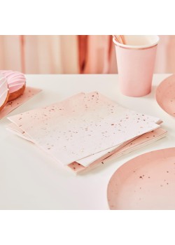 Ombre Rose Gold Mix It Up Lunch Napkins 16 pk