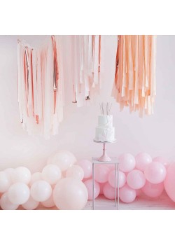 Pink & Rose Gold Mix It Up Streamer Ceiling Decorating Kit