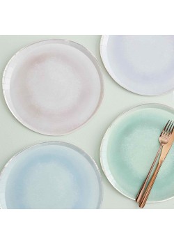 Mix It Up Glaze Shaped Dinner Plates 24cm x 25cm 8 pk