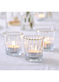 Wedding Modern Luxe Tealight Candle Holders 5.5cm x 3.8cm 3 pk