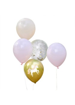 Princess Pink & Gold  Latex Balloons