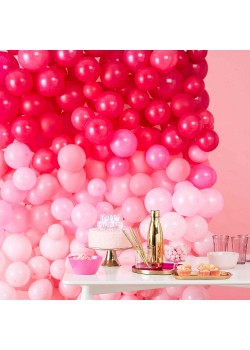 Ombre Pink Star Gazer Balloon Wall 200cm x 200cm 213 pk