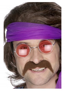 70's Brown Adult Moustache 70's Brown Adult Moustache