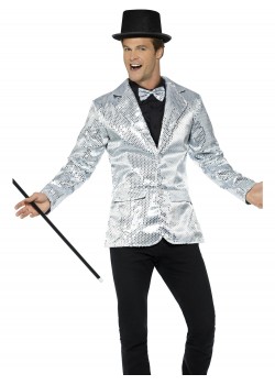Sequin Silver Jacket for Adult Sequin Silver Jacket for Adult