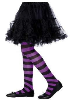 Purple & Black Tights for Child Purple & Black Tights for Child