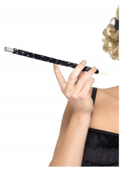 Black Sequinned Cigarette Holder 1920s Black Sequinned Cigarette Holder 1920s