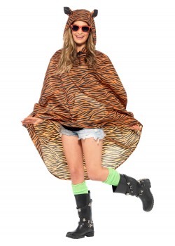 Tiger Party Poncho for Adult Tiger Party Poncho for Adult