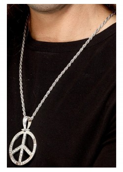 60s Peace Sign Hippie Medallion for Adult 60s Peace Sign Hippie Medallion for Adult