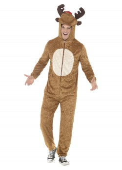 Reindeer Hooded Adult Costume Reindeer Hooded Adult Costume