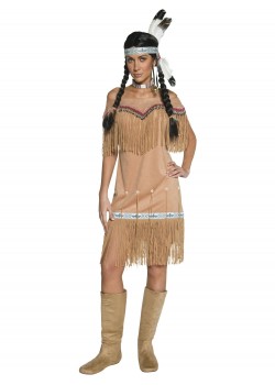 Native American Lady Deluxe Adult Costume Native American Lady Deluxe Adult Costume