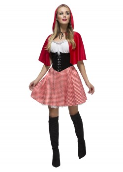 Fever Red Riding Hood Costume With Corset, Adult Fever Red Riding Hood Costume With Corset, Adult