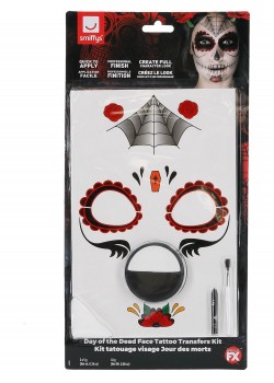 Day Of The Dead Face Tattoo Kit Day Of The Dead Face Tattoo Kit