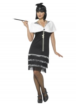 Flapper Deluxe Costume With Stole for Adult Flapper Deluxe Costume With Stole for Adult