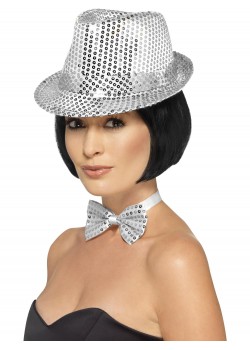 Sequin Silver Hat for Adult Sequin Silver Hat for Adult