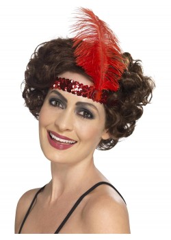 Flapper Red Headband for Adult Flapper Red Headband for Adult