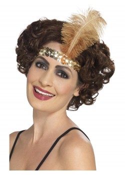 Flapper Gold Headband for Adult Flapper Gold Headband for Adult