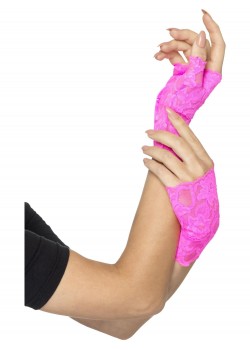 80s Fingerless Lace Gloves, Adult 80s Fingerless Lace Gloves, Adult