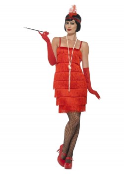 Flapper Red Dress Adult Costume
