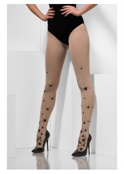 Opaque Tights With Black Spiders for Adult Opaque Tights With Black Spiders for Adult