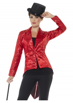 Sequin Red Tailcoat Ladies Jacket Sequin Red Tailcoat Ladies Jacket