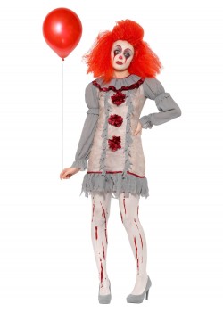 Grey Clown Lady Costume Grey Clown Lady Costume