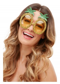 Tropical Pineapple Glitter Glasses for Adult