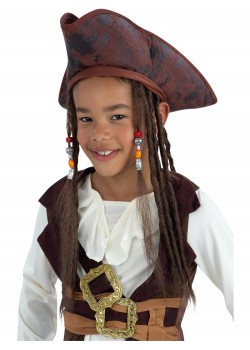 Pirate Hat With Dreadlocks, Child