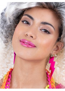 80s Neon Pink Lightning Bolt Earrings 80s Neon Pink Lightning Bolt Earrings