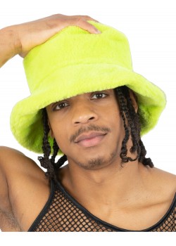 90s Green Fur Bucket Hat for Adult 90s Green Fur Bucket Hat for Adult