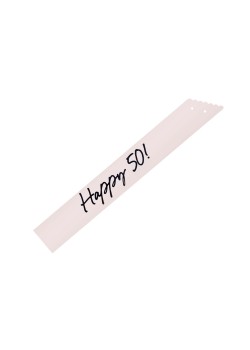 Happy 50 Elegant Milestone Sash 9.5cm x 76cm Happy 50 Elegant Milestone Sash 9.5cm x 76cm