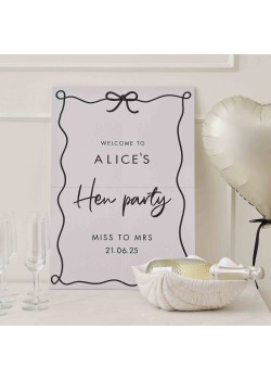Bridal Shower She's Tying the Knot Welcome Sign