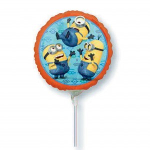Round Minions Despicable Me Foil Balloon 22cm | Express Party Supplies
