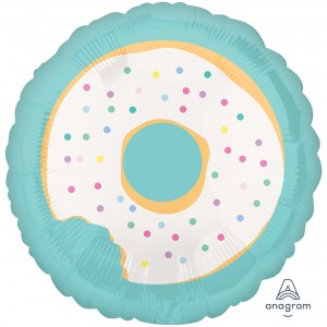 Donut Time Donut Party Round Foil Balloon 45cm