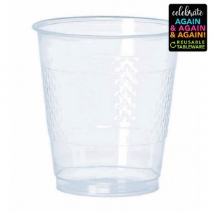 Clear Premium Reusable Plastic Cups 355ml 20 pk
