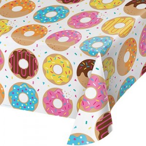 Donut Time Plastic Table Cover 137cm x 259cm