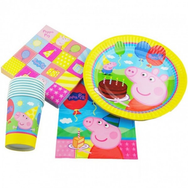 Peppa Pig Party Packs For 8 Guests 40 Items Express Party Supplies