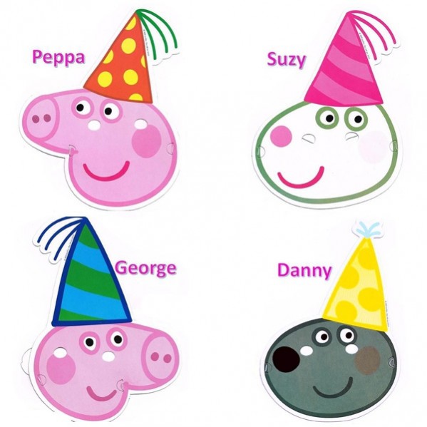 Peppa Pig Party Masks Pack of 8