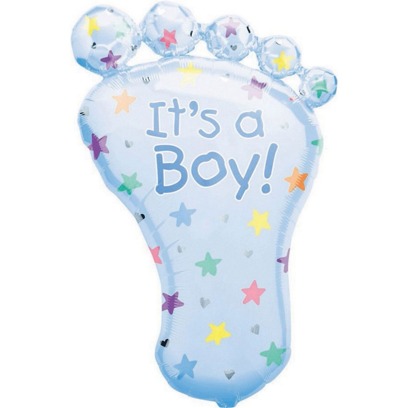 Baby Shower - General SuperShape XL Foot It's a Boy! Shaped Balloon 58cm x 82cm