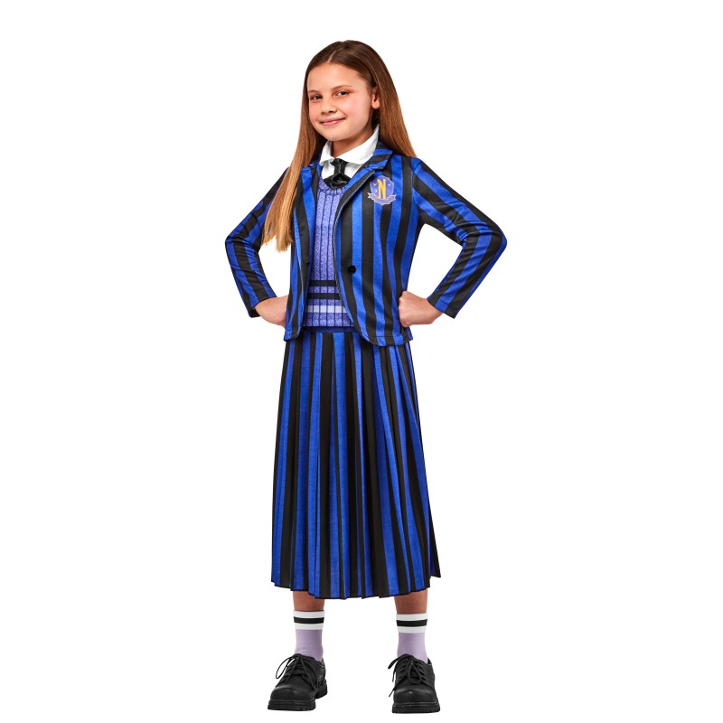 Wednesday Nevermore Blue Academy Uniform for Child Addams Family
