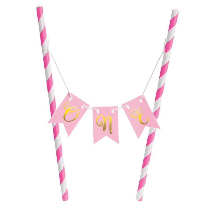 Girl's 1st Birthday Pink Mini Kit Cake Stand